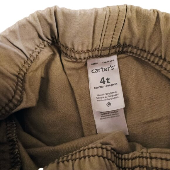 EUC: Boys' Carter's sz 4T Tan Pull-On Chino Pants - Picture 3 of 3